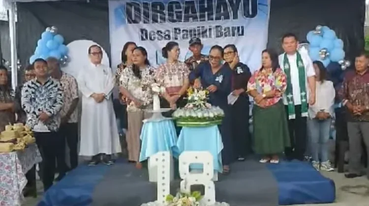Pemdes dan Masyarakat Paniki Baru Rayakan HUT Desa ke 18 Tahun