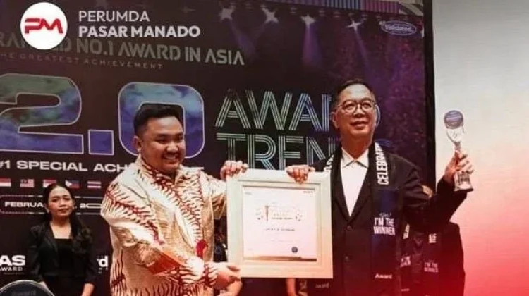 Dirut Perumda Pasar Manado Raih Visionary Leader Awards 2026