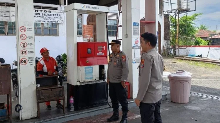Polsek Wanea Pantau Distribusi BBM Terutama Solar di Sejumlah SPBU