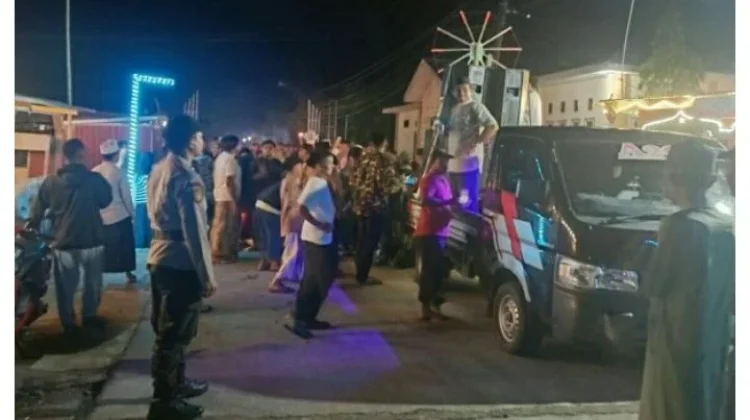 Polisi Kawal Pawai Obor Sambut Ramadan 1447 H