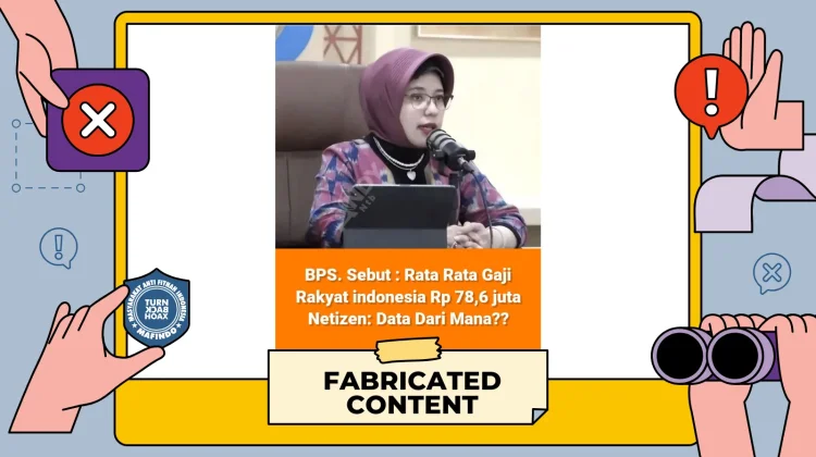 Hoaks BPS Sebut Gaji Rakyat Indonesia Rata-Rata Puluhan Juta
