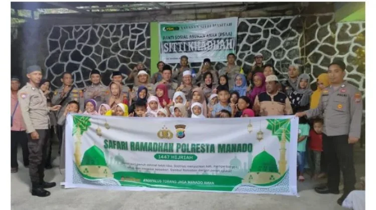 Polresta Manado Berbagi dan Pererat Silaturahmi Bersama Anak Panti Asuhan