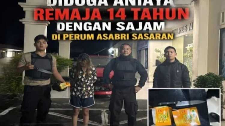 Perempuan 25 Tahun Aniaya Remaja Gunakan Sajam
