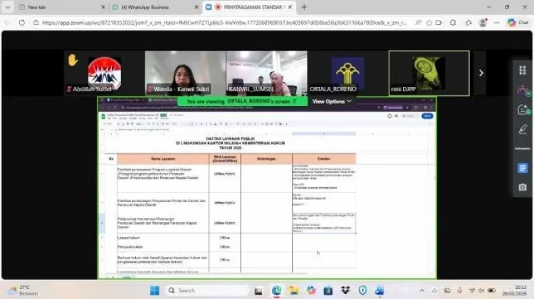 Kemenkum Sulut Perkuat Penyeragaman Standar Pelayanan Publik