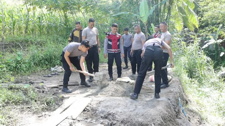 Inovasi Polres Kotamobagu, Bangun Jembatan MOTABI Berlokasi di Kelurahan Biga