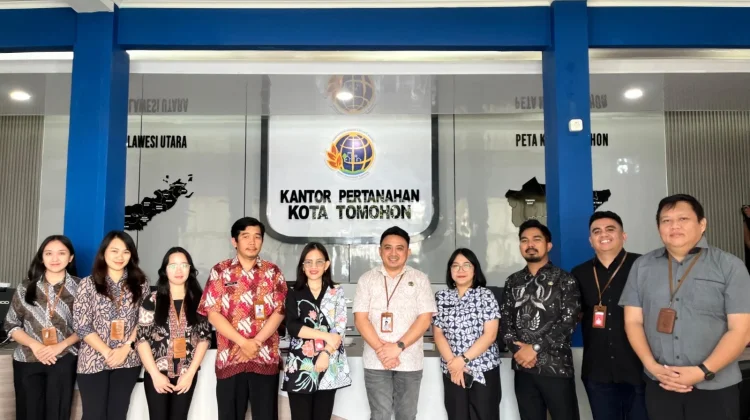 Kantah Tomohon Terima Monitoring Laporan Keuangan dari Kanwil BPN Sulut