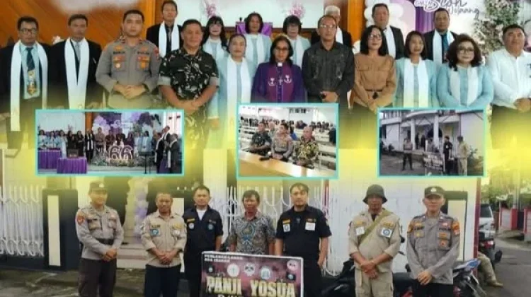 Polsek Langowan Perketat Pengamanan Minggu Sengsara Prapaskah