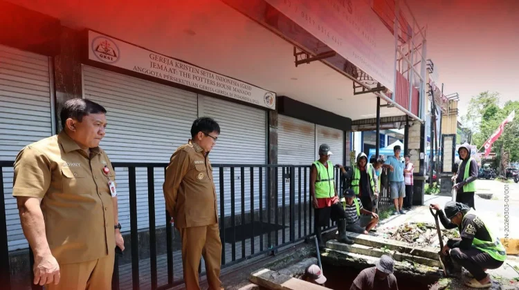 Walikota Pantau Pemeliharaan Drainase Manado