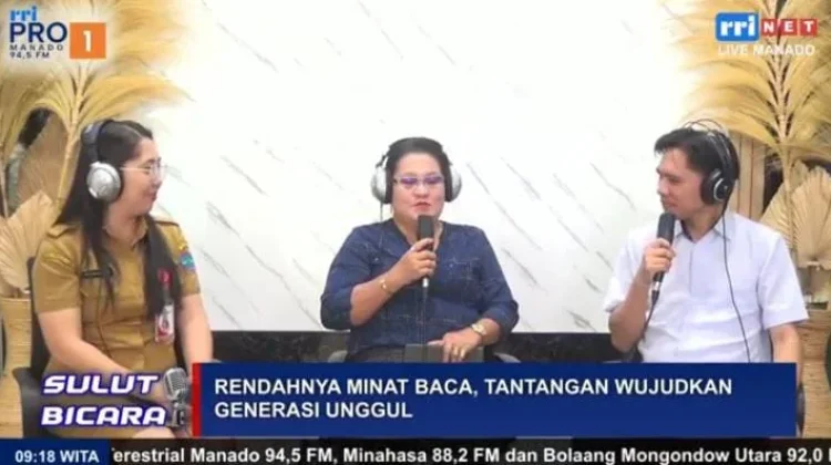 Minat Baca Sulut Turun Drastis