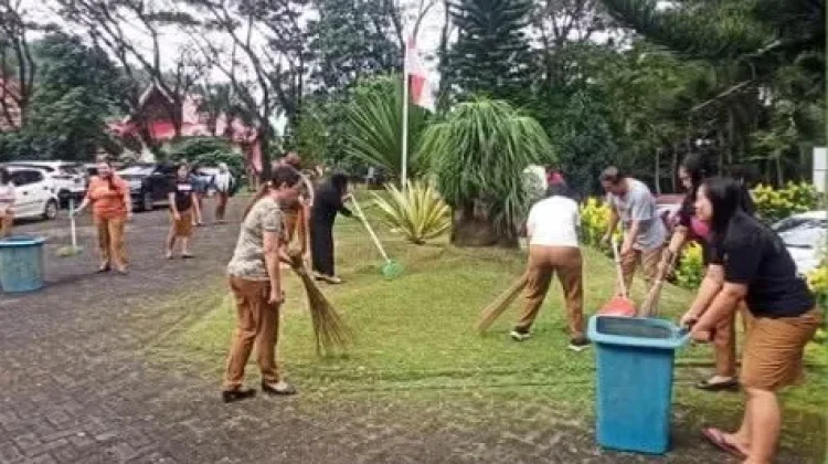 Inspektorat Minut Gelar Korve Dukung Gerakan Indonesia Asri