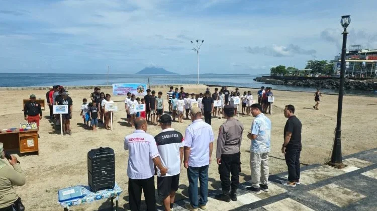 Polsek Sario Laksanakan Pengamanan Festival Beach Wrestling Indonesia se-Sulut