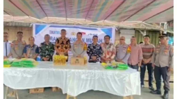 Polres Kepulauan Talaud Gelar Gerakan Pangan Murah Serentak