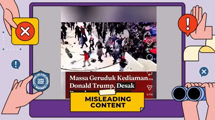 Hoaks Video Massa Geruduk Kediaman Donald Trump