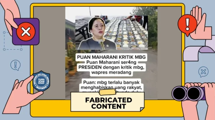 Hoaks Puan Maharani Desak Pemerintah Tunda MBG