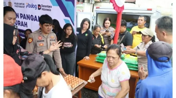 Polres Minahasa Gelar Gerakan Pangan Murah Serentak