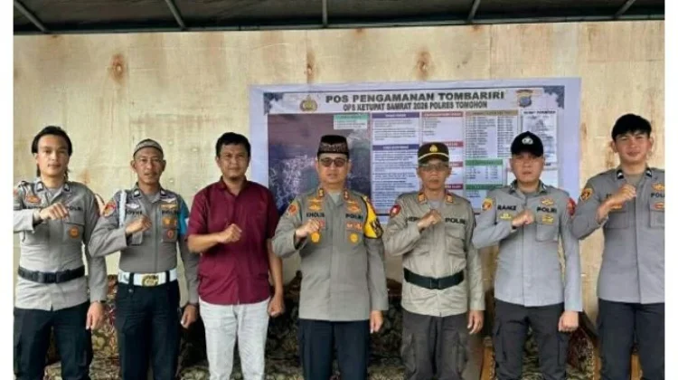 Kapolres Tomohon Sidak Pos Pam Pasar Borgo