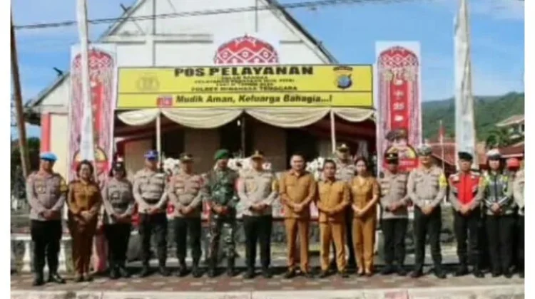 Kapolres serta Bupati Mitra Pantau Pos Terpadu
