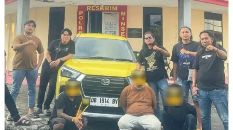Tim Resmob Polres Minsel Ringkus Tiga Pelaku Penggelapan Mobil