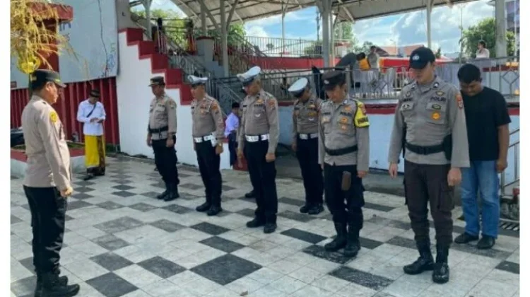 Kapolsek Tikala Pimpin Pengamanan Tawur Agung Kesanga di Tikala