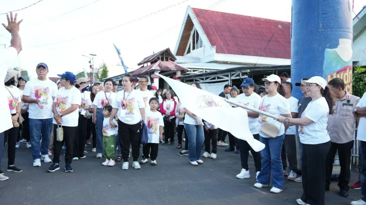 Wabup Minahasa Resmi Buka H2BG Langowan Dua, Warga Antusias Ikut Fun Walk