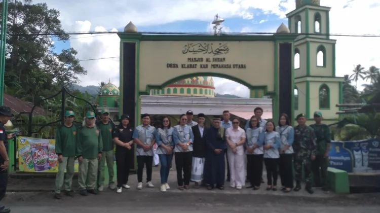 Kecamatan Dimembe Kawal Pengamanan Sholat Ied Al Ikhsan Desa Klabat