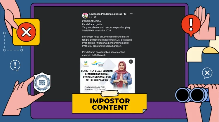 Hoaks Pendaftaran Rekrutmen Pendamping PKH 2026