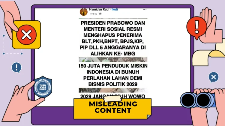 Hoaks Prabowo Hapus Penerima Bansos, Alihkan Anggaran ke MBG