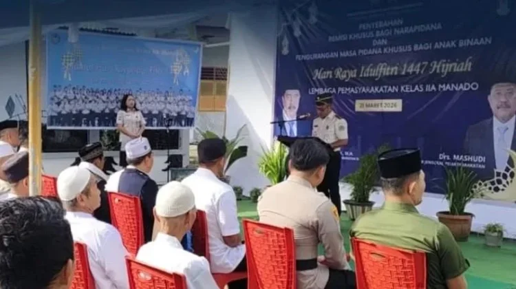 Sebanyak 727 Warga Binaan di Sulawesi Utara Terima Remisi Khusus Idulfitri 2026