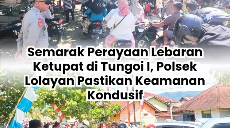 Polsek Lolayan Amankan Perayaan Lebaran Ketupat di Desa Tungoi Satu