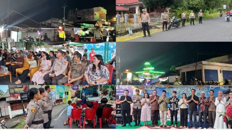 Polsek Tombariri Amankan Arus Lalu Lintas saat Halalbihalal di Desa Borgo