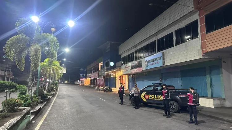 Polres Kotamobagu Perketat Pengamanan di Kawasan Wilayah Pusat Pertokoan Abdi