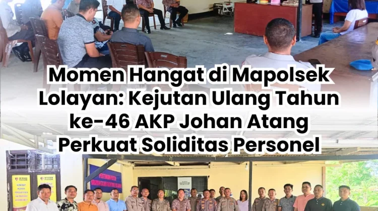 Momen Hangat di Mapolsek Lolayan: Kejutan Ulang Tahun ke-46 AKP Johan Atang