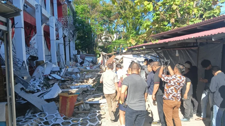 Gempa  7,6 M Guncang Manado, Hall B KONI Sulut Rusak, Telan 1 Korban Jiwa