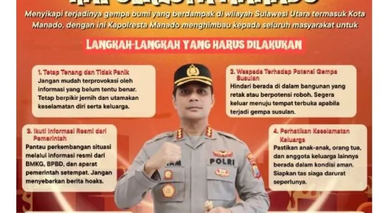 Kapolresta Manado Tegaskan: Tetap Tenang, Waspada, dan Saling Jaga