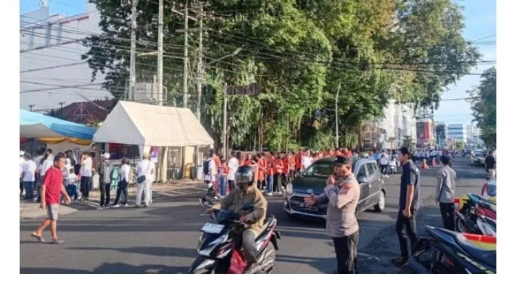 Polsek Wenang Amankan Jalan Sehat GPDI Sambut Paskah