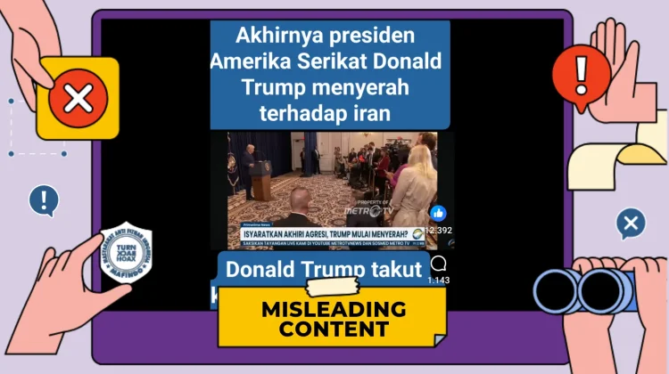 [Hoaks!] Trump Menyerah ke Iran, Ini Faktanya