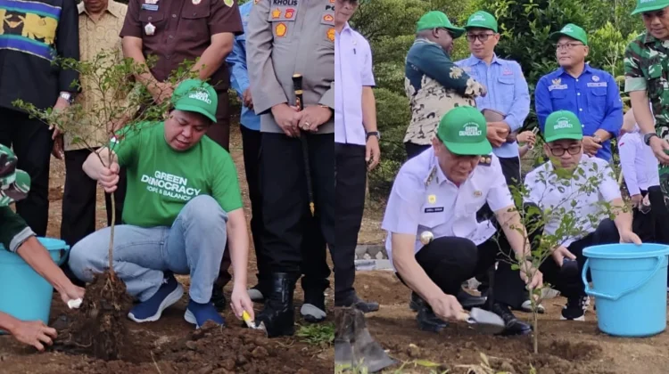 Caroll Senduk dan Ketua DPD RI Tanam Pohon di Tomohon