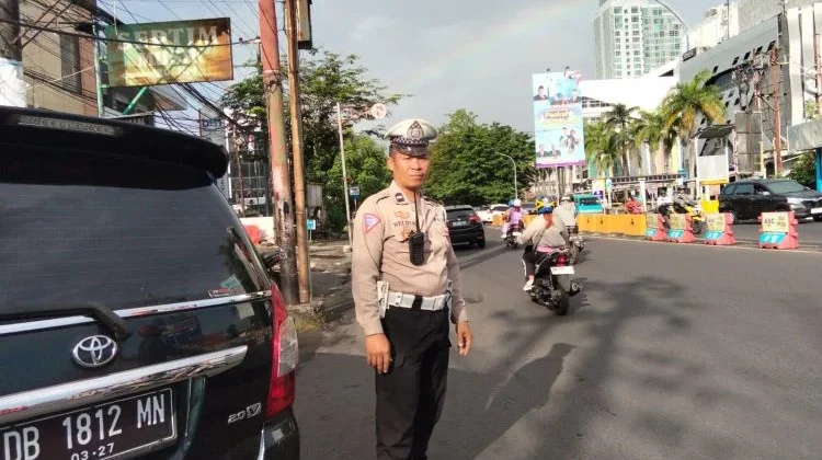 Antisipasi Kemacetan, Sat Lantas Polresta Manado Laksanakan Pos Cakalang