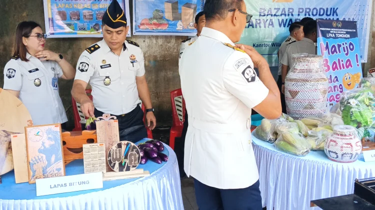 Kanwil Ditjenpas Sulut Gelar Bazar Hasil Karya Warga Binaan Pemasyarakatan