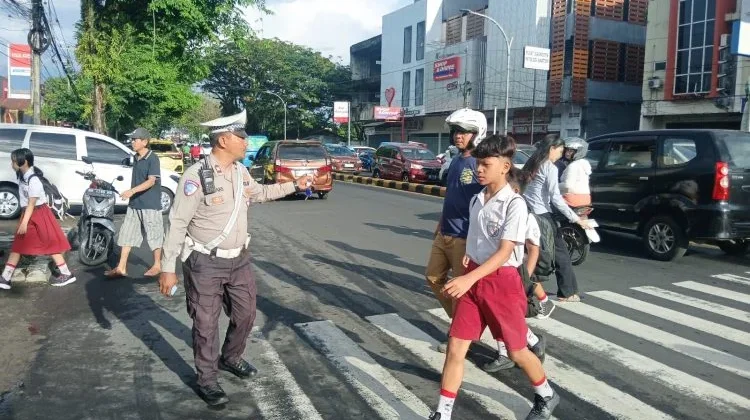 Prioritas Kelancaran Lalu Lintas, Polsek Malalayang Intensifkan Pos Cakalang