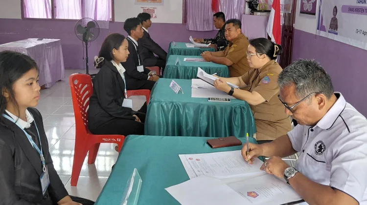 Ujian  ASAJ Model Perguruan Tinggi di SMAS Kristen Bitung