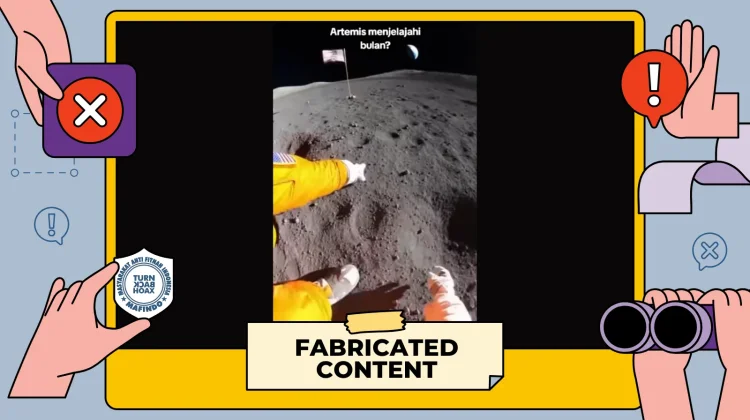 Hoaks Video Astronot Artemis di Permukaan Bulan