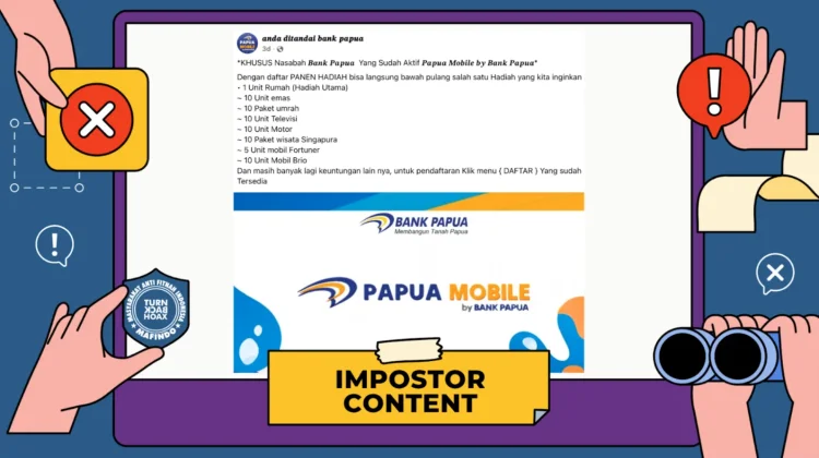 Hoaks Undian Berhadiah Bank Papua 2026