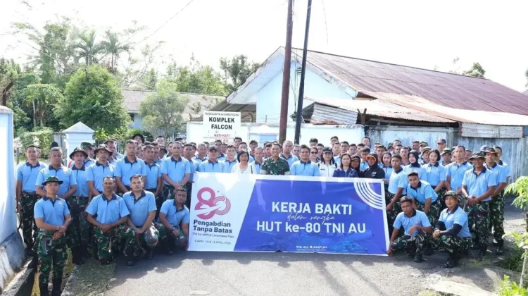 Sambut HUT ke-80 TNI AU, Lanud Sam Ratulangi Gelar Aksi Bersih Lingkungan