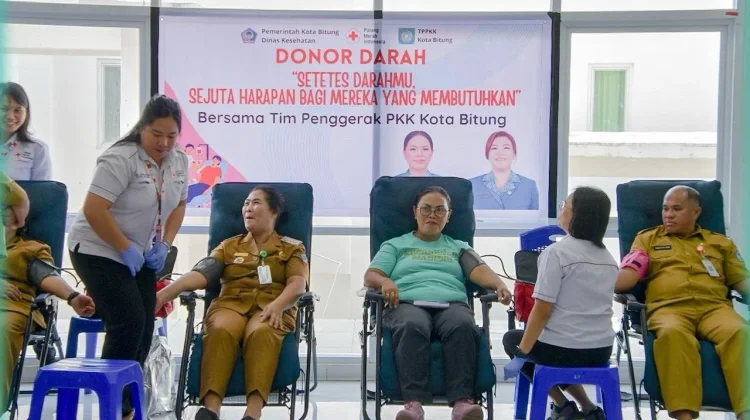 Semarak HKG ke-54, PKK Bitung Aksi Donor Darah