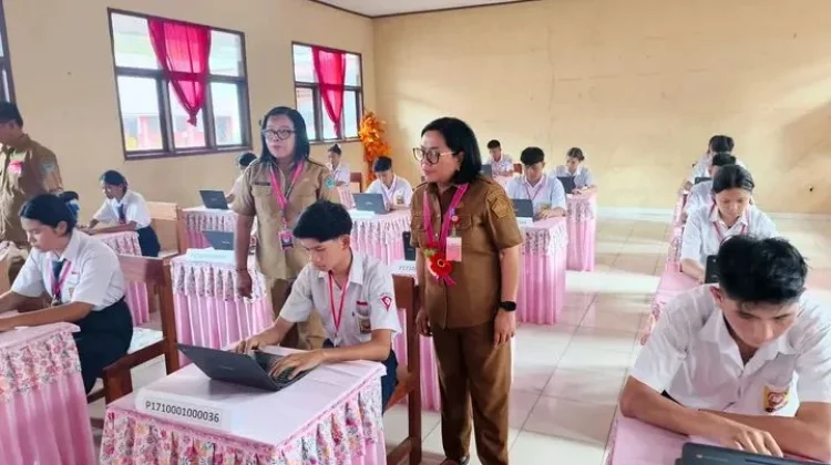 Sukses dan Lancar, Dinas Pendidikan Minut Kawal TKA SMP