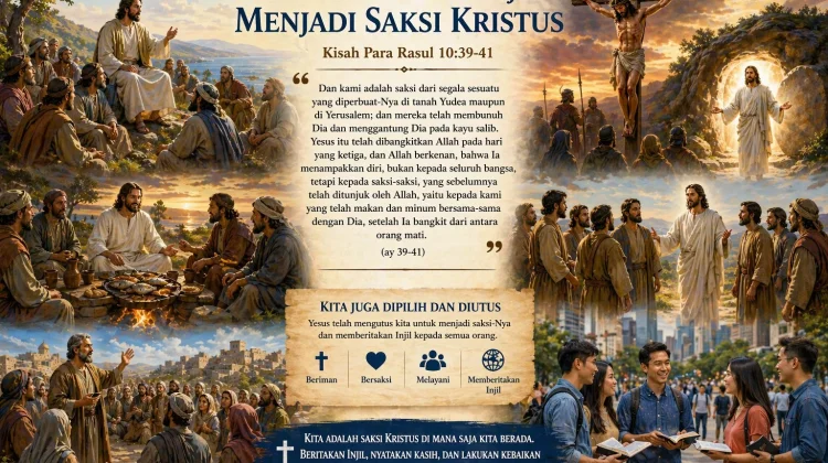 RHK Kamis, 23 April 2026: Dipilih dan Diutus Menjadi Saksi Kristus