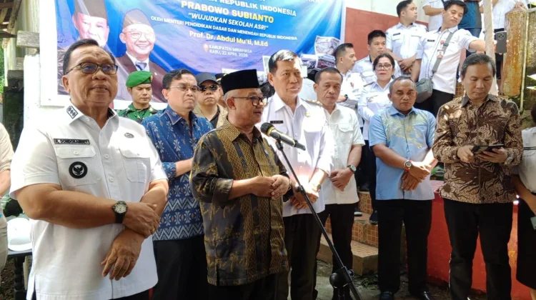 Mendikdasmen Groundbreaking SDN Sinuian, Alokasikan Dana Rp2,1 Miliar