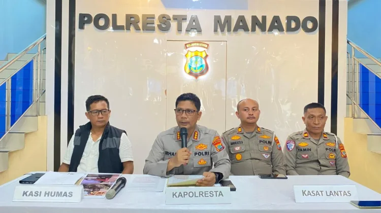 Polresta Manado Rilis Dua Kasus Laka Lantas, Dua Tersangka Resmi Ditetapkan