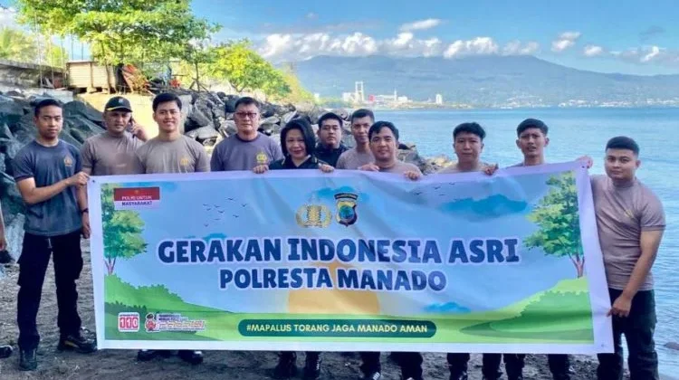 Polresta Manado Intensifkan Gerakan Indonesia Asri di Boulevard Sindulang Dua